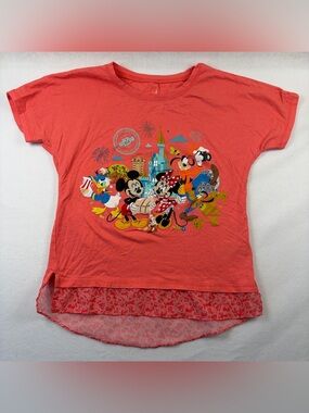 Disney Parks Walt Disney World Youth Large Layered Shirt Figment Dumbo Castle